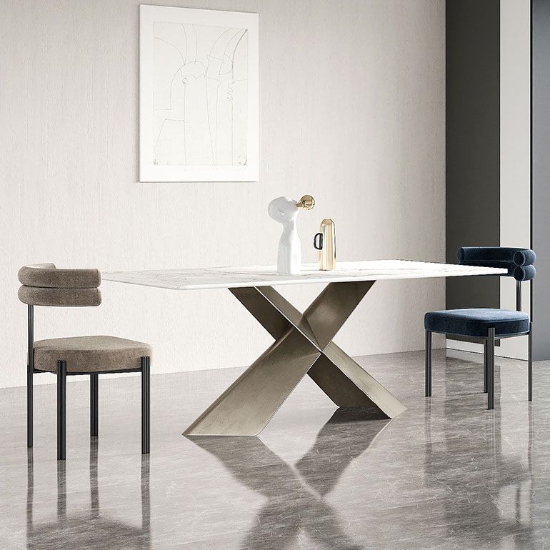 Contemporary Open Back Dining Chairs Velvet Arm Dining Chair