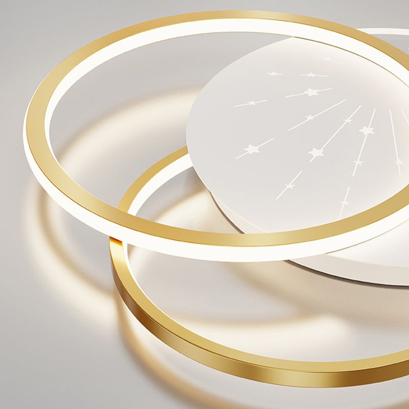 Fissili a soffitto a forma di geometria in stile moderno in metallo 2 luci montate a soffitto