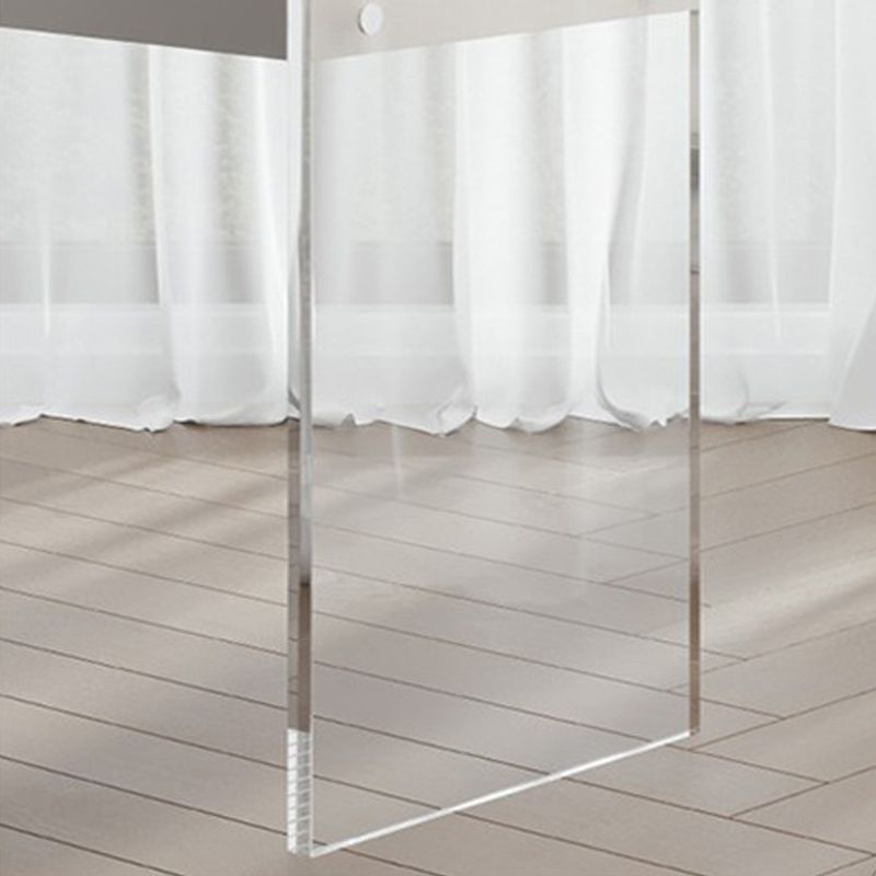 Mirrored Wood Makeup Dressing Table Modern Style Stool Set in White