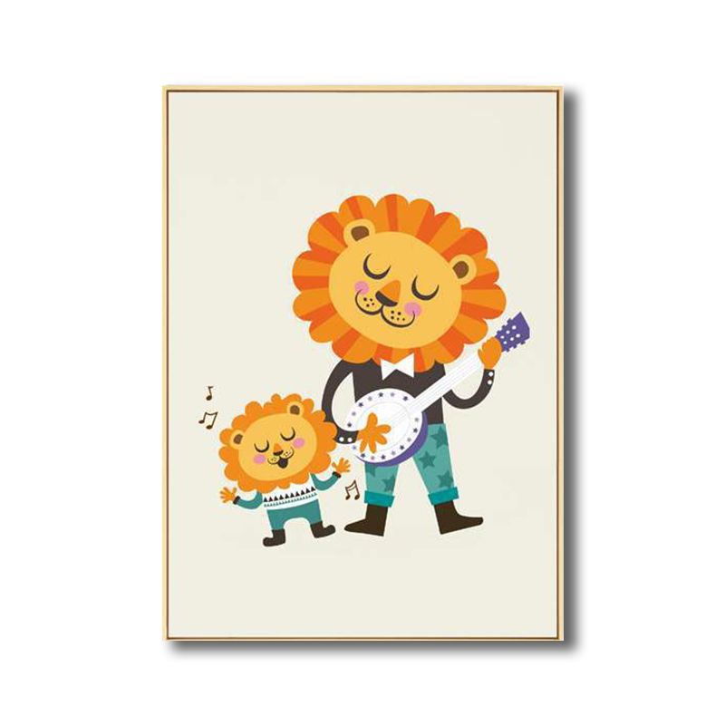 Children's Art Animals Canvas Kids Bedroom Wall Decor in Soft Color, Multiple Sizes