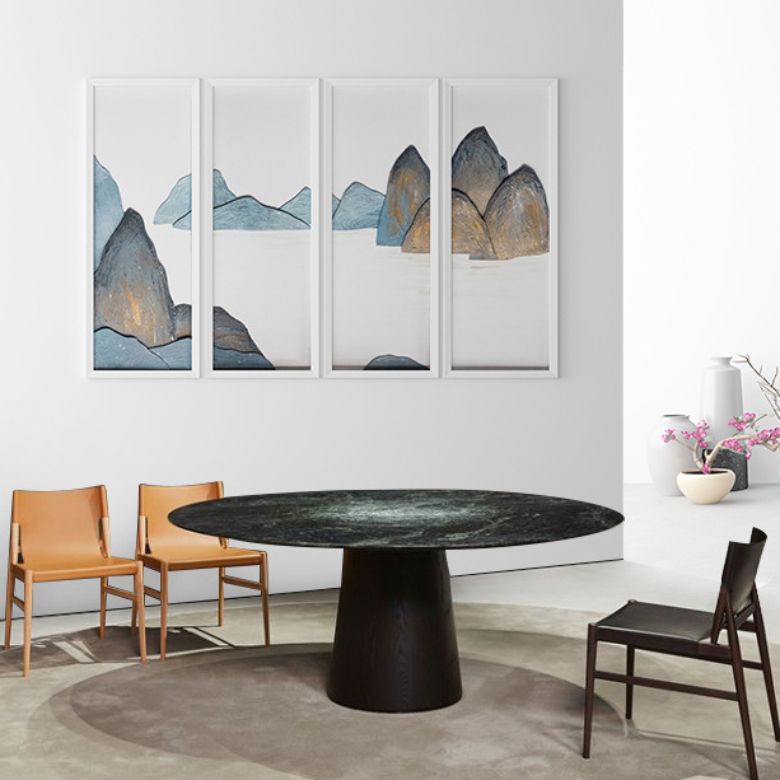 Faux Leather Kitchen Dining Chairs Contemporary Chairs with Wood Base