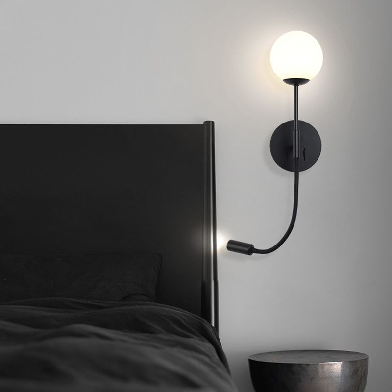 Sphere Shape Glass Sconce Light Modern Style Wall Sconce Light for Living Room