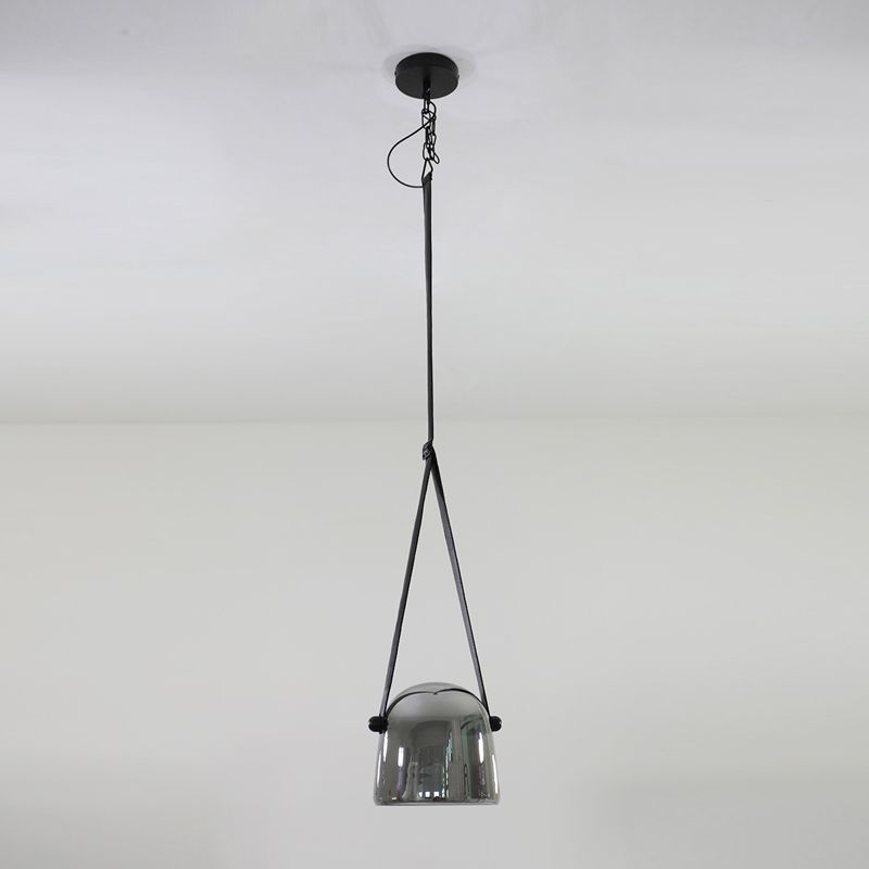 Forme de baril Éclairage suspendu en verre de style moderne 1 pendentif léger pour chambre à coucher