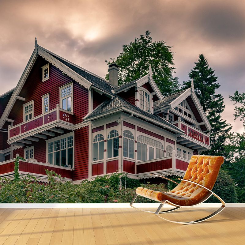 Buildings Photography Wall Mural Modernism Style Wall Decoration for Meeting Room