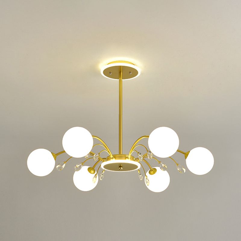 Globe Chandelier Light Fixture Designer Modern Simplicity Milk Glass Pendant Lighting for Restaurant