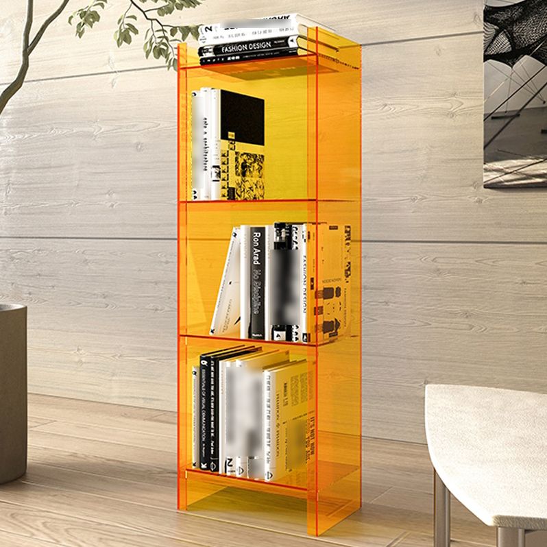 9.84"W Bookshelf Closed Back Acrylic Glam Style Bookcase for Office and Study Room