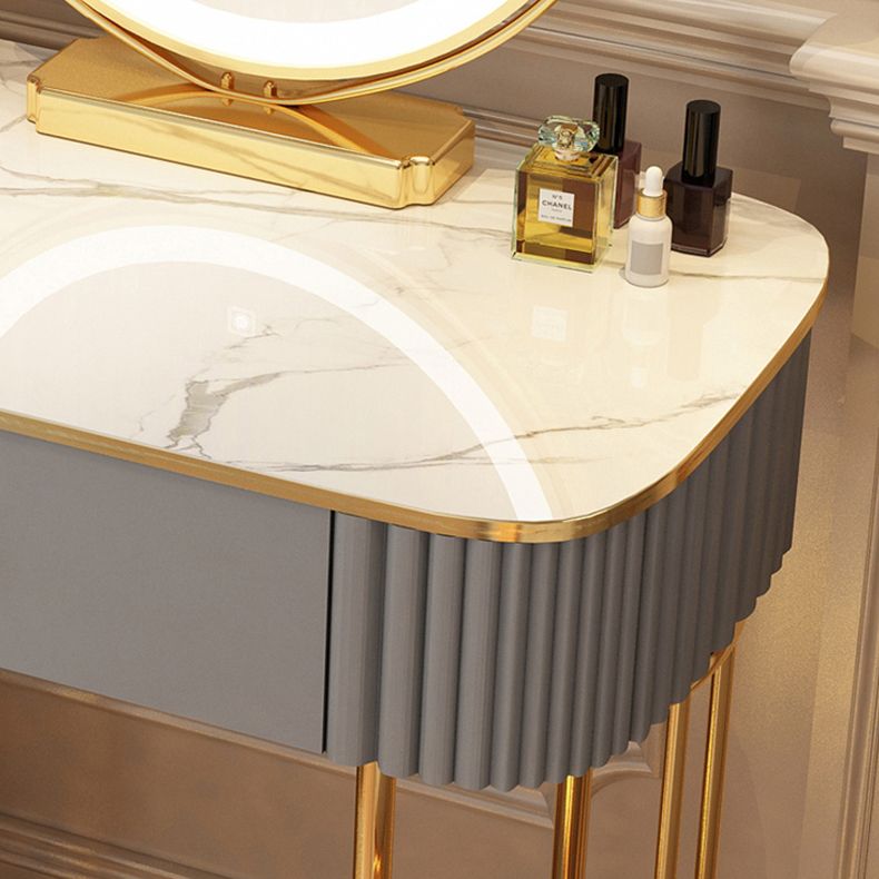 Storage Makeup Vanity Desk Bedroom Dressing Table Stool Set with Drawer