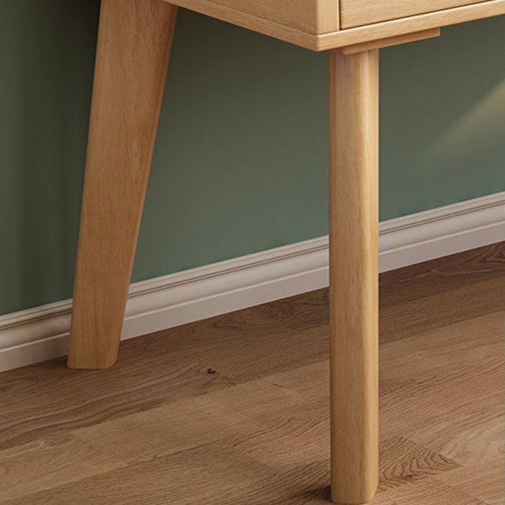 Solid Wood Make-up Vanity Bedroom Flip-Top Dressing Table with Mirror