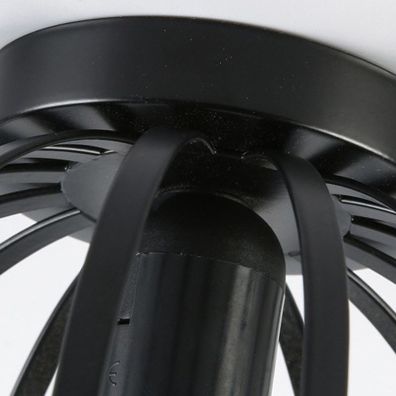Industrial Creative Ceiling Fixture Wrought Iron Geometric Flush Mount for Corridor