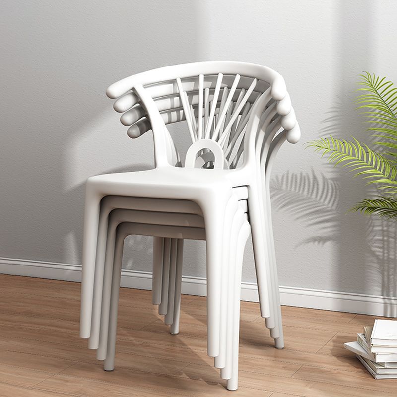 Silla plástica moderna para interiores y exteriores, silla individual sin brazos Wishbone para Patio