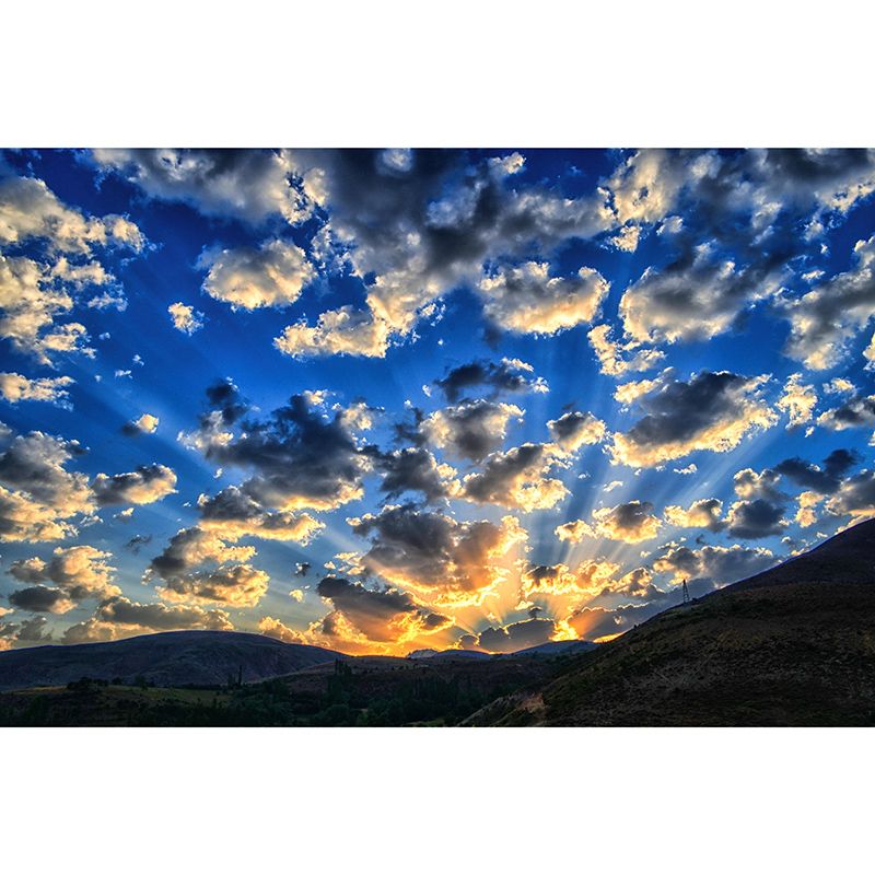 Customized Sky Landscapes Mural Photography Style Wall Covering for Home