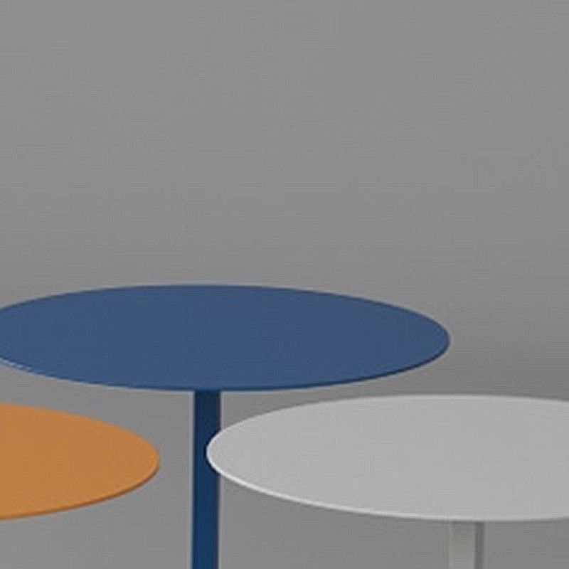 Mid-Century Round Side End Table Pedestal End Table for Living Room