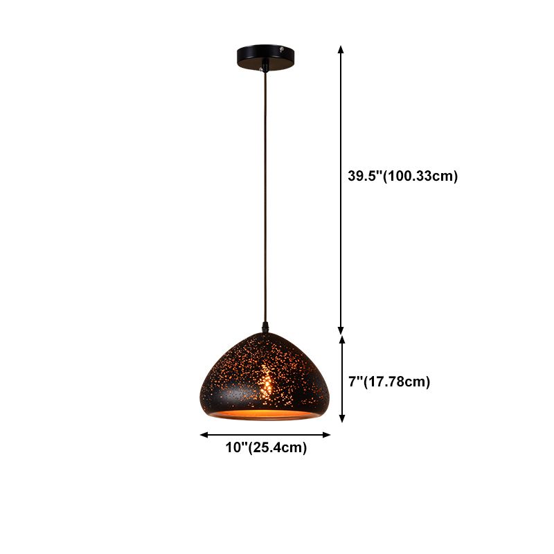 Lumière suspendue industrielle 1 pendentif lumineux avec une teinte en métal pour le salon