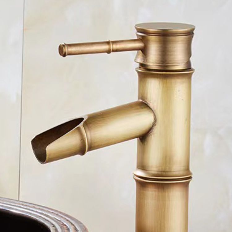 Farmhouse 1 Hole Vanity Sink Faucet Brass Circular Basin Faucet