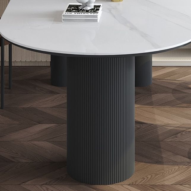 Free Form Stone Top Dining Table Modern Tripod Dining Table for Restaurant