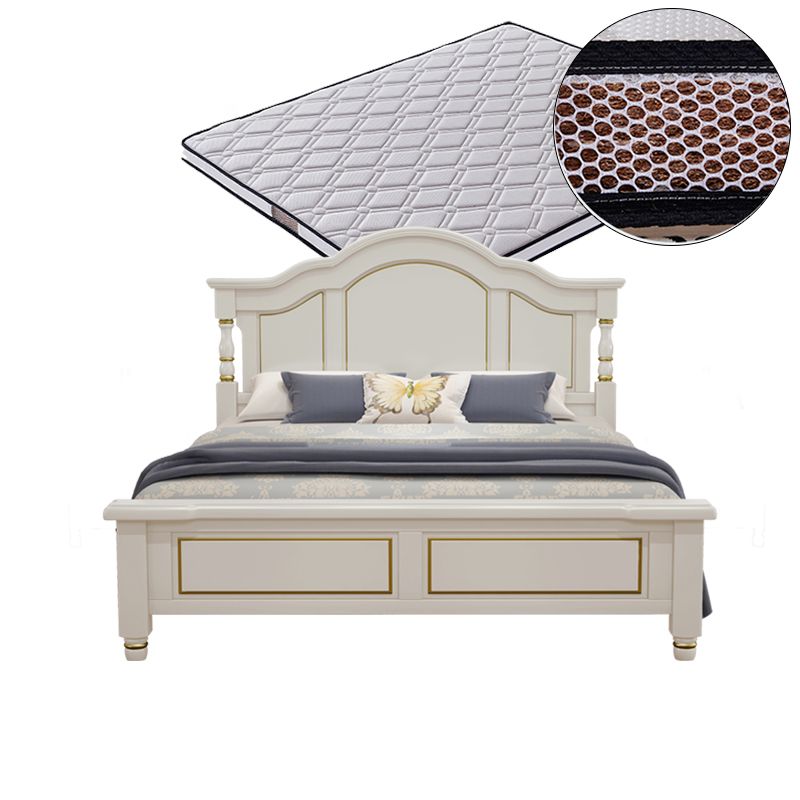 Solid Wood Contemporary Panel Bed 53.5" Adjustable Tall Bed Frame