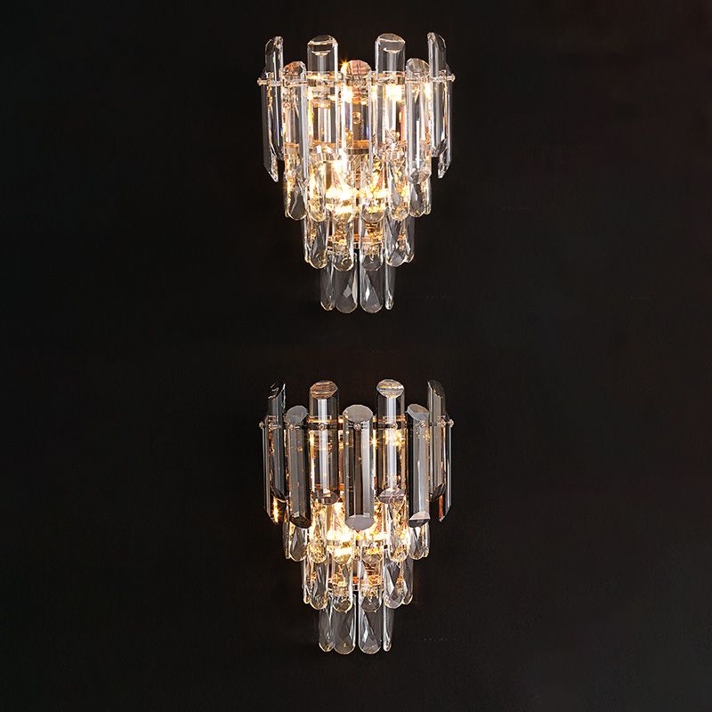 2 luces Luz de montaje de pared Luz de luz Postmoderno Estilo de hierro forjado Luz de pared de pared para sala de estar