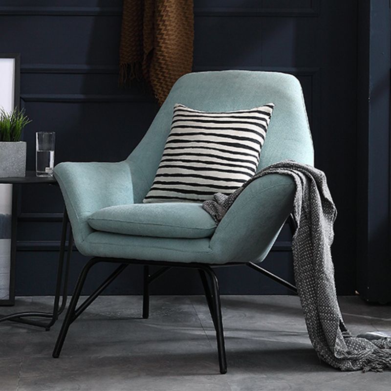 33.46" L x 30.70" W x 34.64" H Linen Accent Chair Flared Arms Lounge Chair