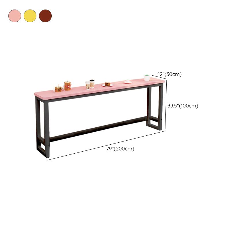 Modern Style Wood Bar Stool Table Rectangle Bar Table for Cafe and Breakroom