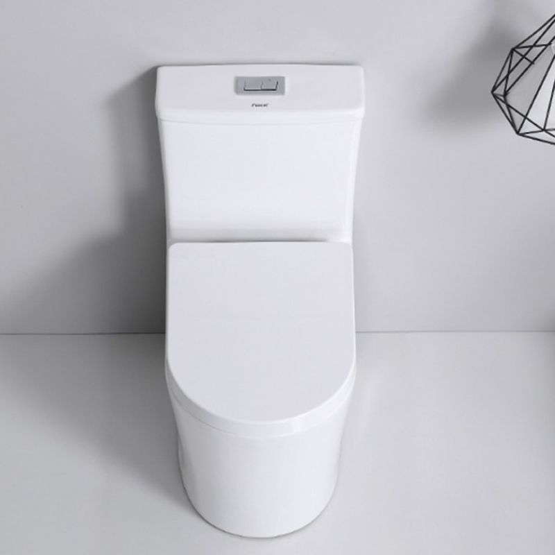 Contemporary Skirted Toilet Bowl One Piece Flush Toilet with Seat