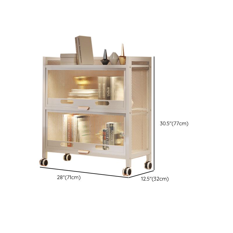 12.6" W Matte Finish Bookshelf for Living Room, Steel Standard Shelf Bookcase