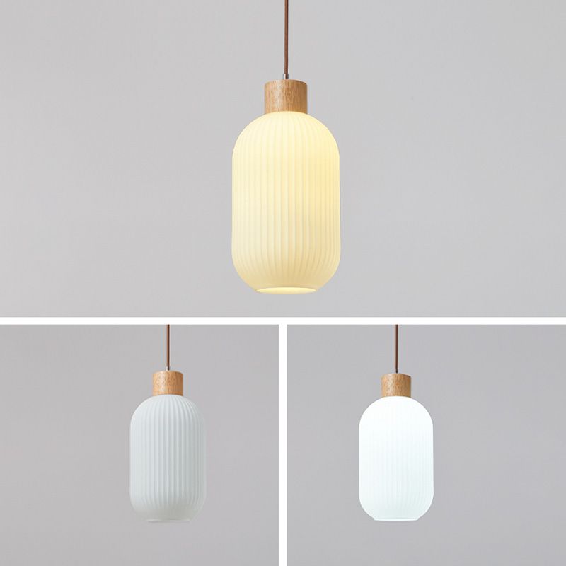 Hanging Light Fixture Modern 1-Light Suspension Pendant Lamp with Glass Shade for Restaurant