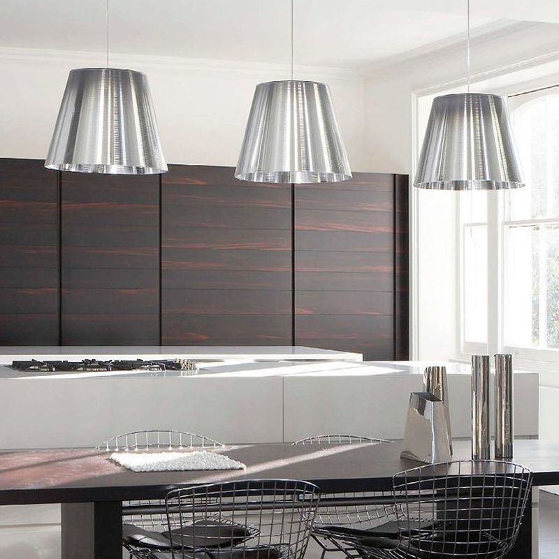 1 Light Barrel Hanging Pendant Modern Style Metal Hanging Lighting for Living Room