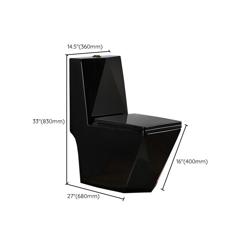 Modern Siphon Jet Toilet Bowl Floor Mount Flush Toilet with Seat
