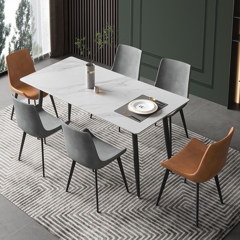 Rectangle Stone Dining Table Contemporary Dining Table for Dining Room