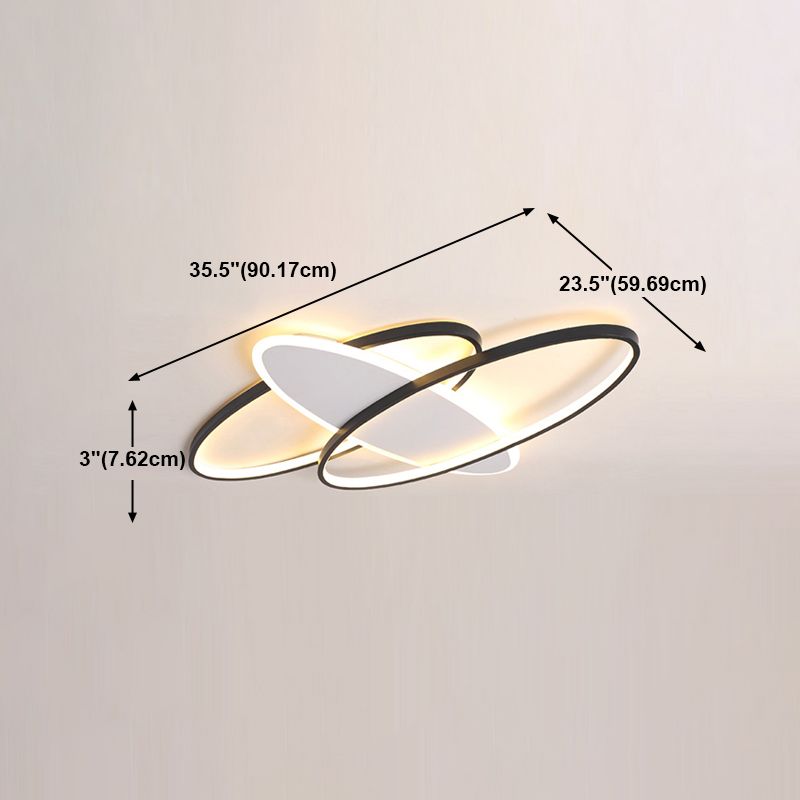 Plafonnier géométrique en métal plafonnier LED moderne pour salon