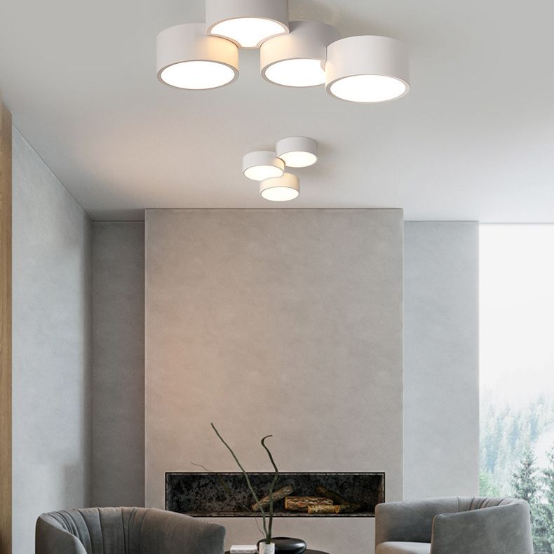 Geometrische cilindrische combinatie LED-inbouwlamp Moderne minimalistische plafondlamp met meerdere lampen voor slaapkamerwoonkamer