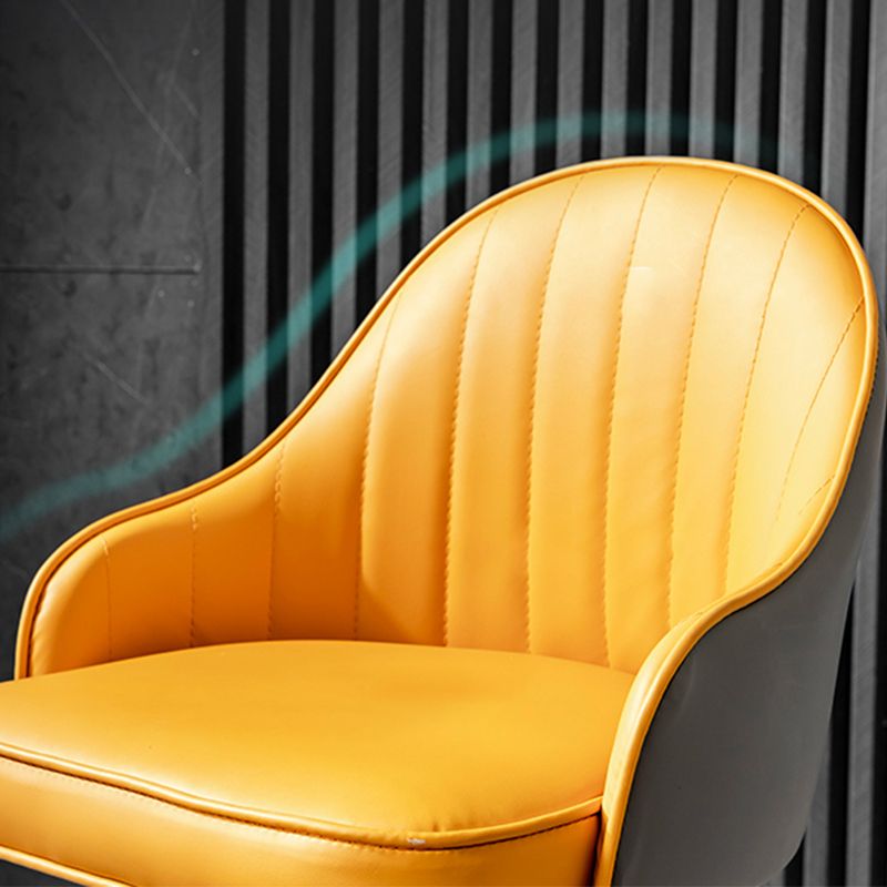 Industrial Liftable Bar Stool PU Leather Counter Bar Stool with Metal Legs for Home