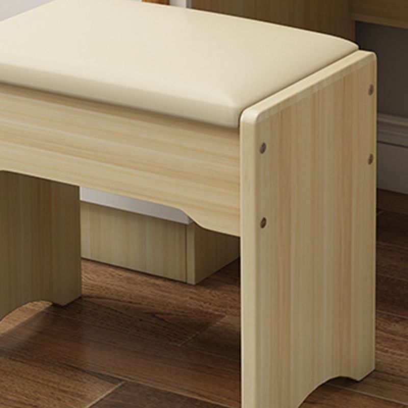 Wooden Vanity Table with 1 Storage Drawer Makeup Table with Mirror