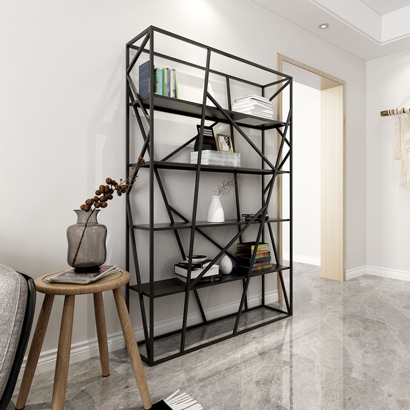 Open Metal Etagere Bookcase Contemporary Rectangular Shelf Bookcase