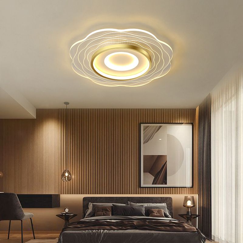 Bloem Flush Mount Plafond Licht Acryl Modern Eenvoud Flush Mount Plafond licht voor slaapkamer