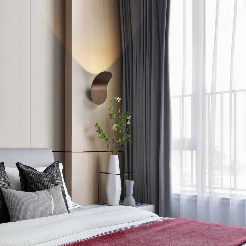 Bend Wall Mounted Lamp Postmodern Simplicity Aluminum Wall Mount Lamp for Living Room