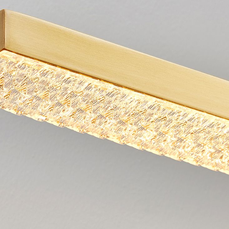 Modern Copper Linear Wall Mount Light Fixture 1-Light Wall Lamp for Bathroom