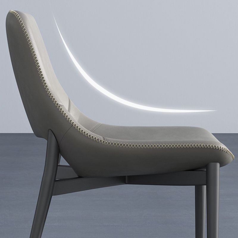 Industrial Side Chair Open Back Metal Dining Room Chair for Home