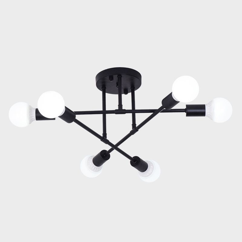 Plafonnier nordique personnalité créative forme spéciale Style industriel salon chambre étude Restaurant fer Art lampes