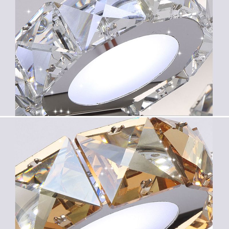 K9 Kristallblock Waschtisch Wandleuchter Modernismus Chrom Finish LED -Wandlampe für Bad