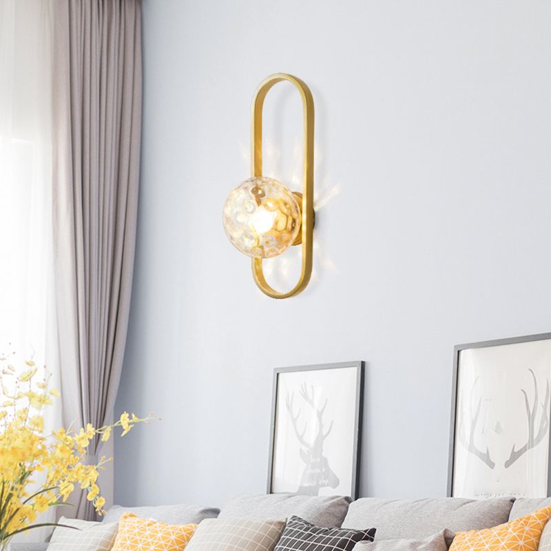 Contemporary Wall Lamp Globe Glass Sconce Lighting for Bedroom