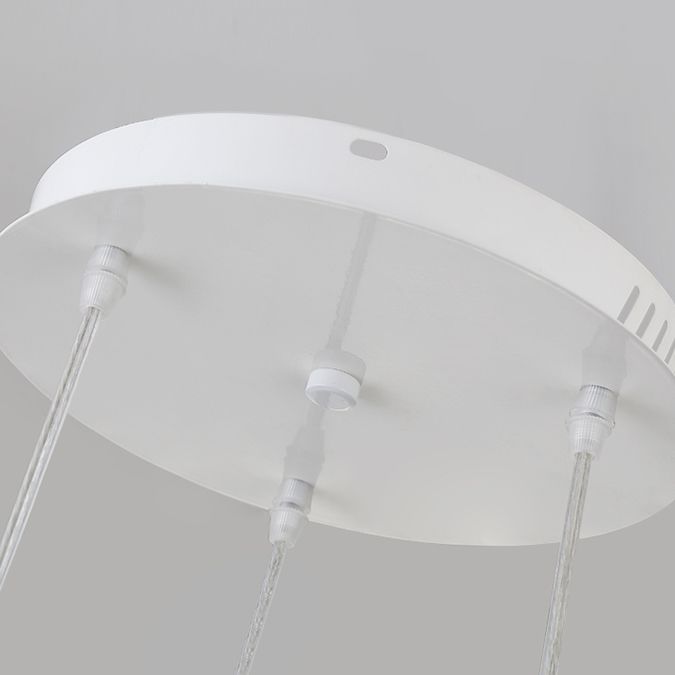 Clear Glass Chandelier Light Fixtures Modern Multi-Head Globe Pendant Lamp for Living Room