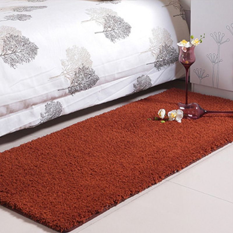 Tapis de couleur unie mignonne en acrylique multicolo