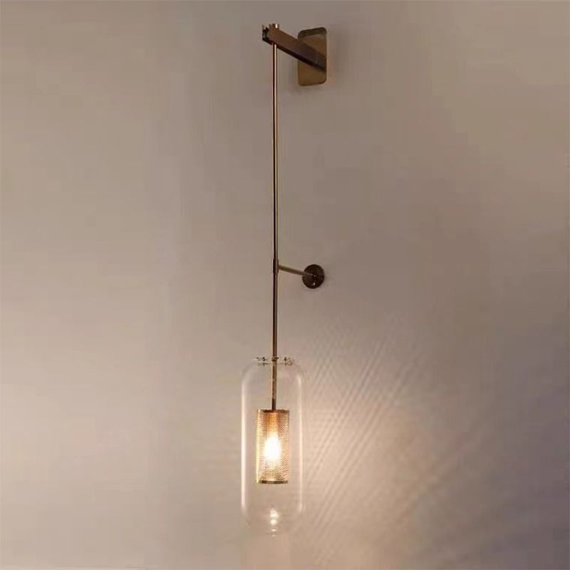 Glaszylinderwand montierte Lampen zeitgenössische 1 leichte Wandleuchte