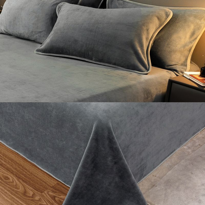 One Piece Sheet Printed Polyester Fade Resistant Breathable Flannel Bed Sheet