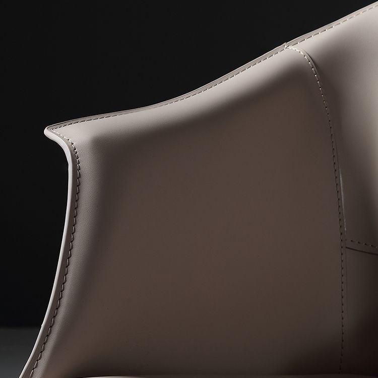 Modern Dining Room Dining Chair Faux Leather Arm Parsons Chair