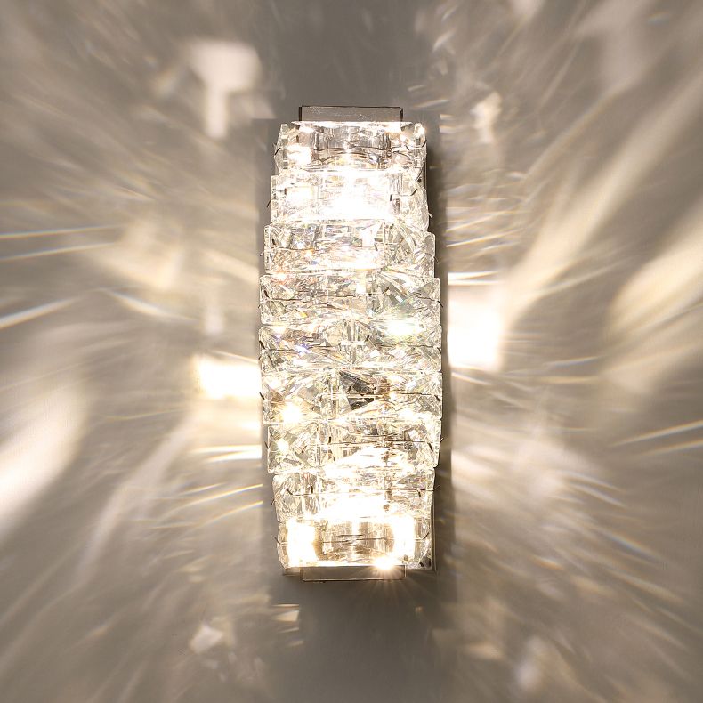 Lampada a monte a parete in cristallo trasparente stile moderno fulmine uniche a parete con le luci di applique