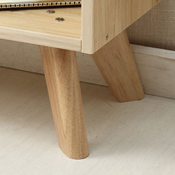 Natural Colour Wooden Standard Bookcase Contemporary Closed Back Bookshelf