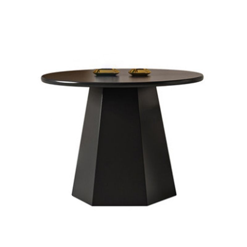 Ironwork Black/white Pedestal Base Design Round Coffee Table