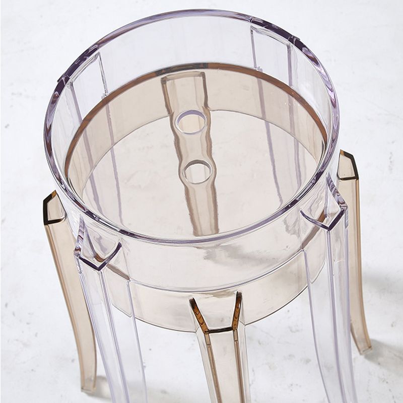 Sgabelli da bar scandinavi senza schienale in plastica trasparente